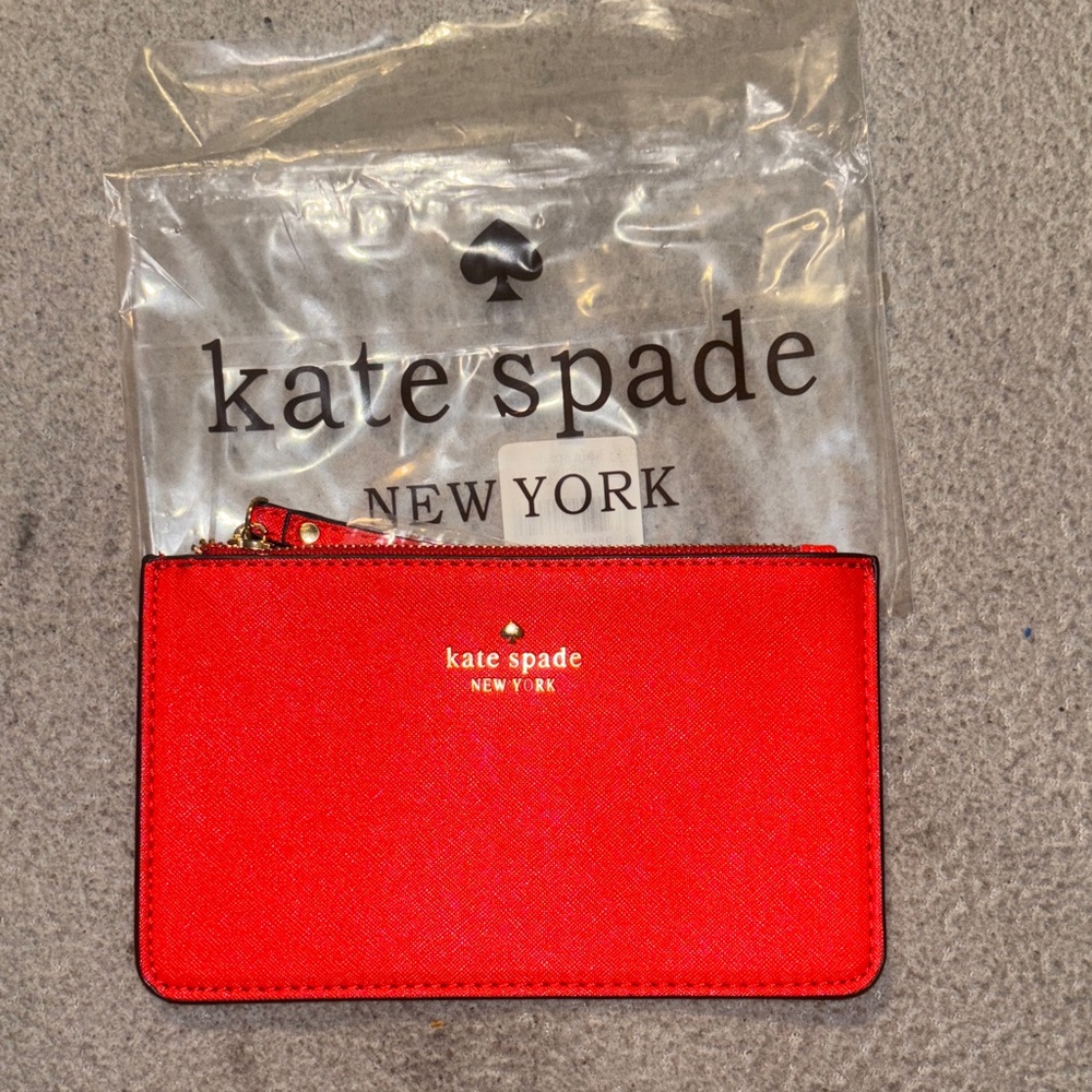 NWT Kate Spade Vibrant burnt orange Pouch